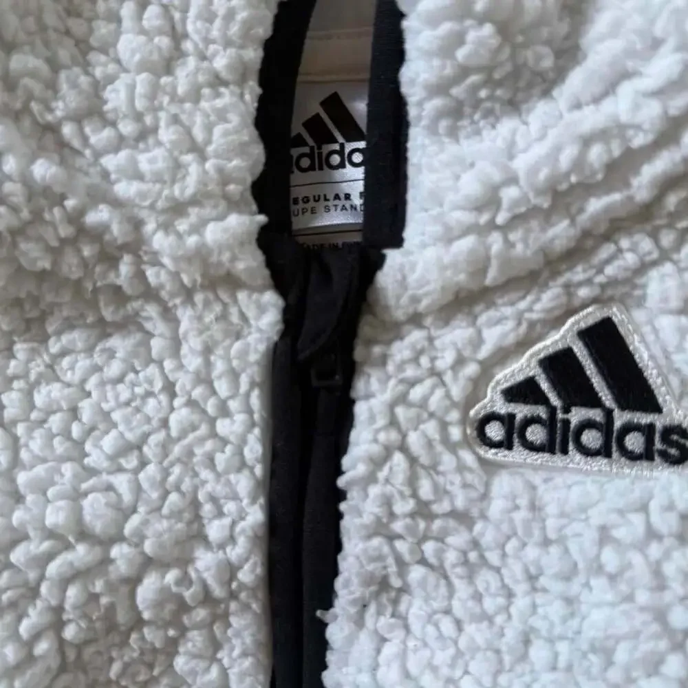 Adidas Baby Sherpa Hooded Bunting Suit 18M White